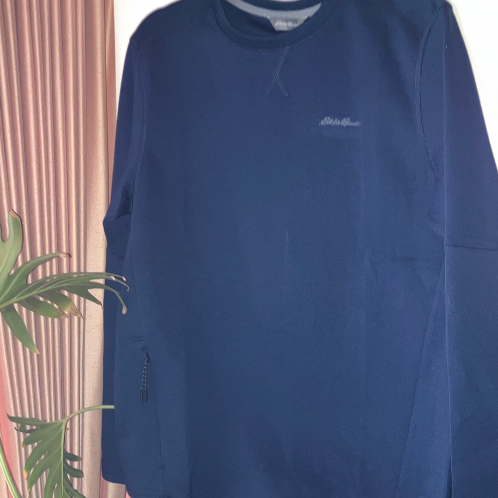 Eddie Bauer Men's Navy Long Sleeve Tee